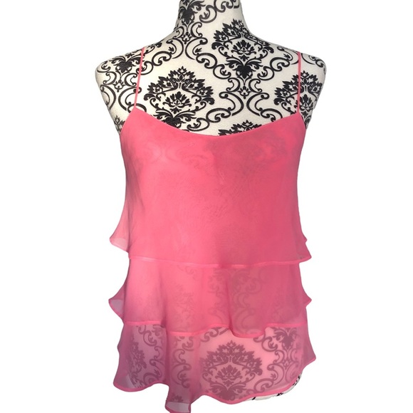 La Senza Pink Tier Sheer Lingerie Top - Picture 1 of 8